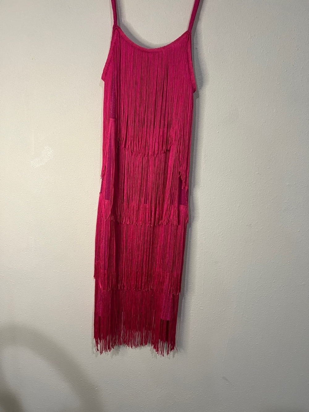 Hot pink fringe dress size medium